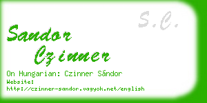 sandor czinner business card